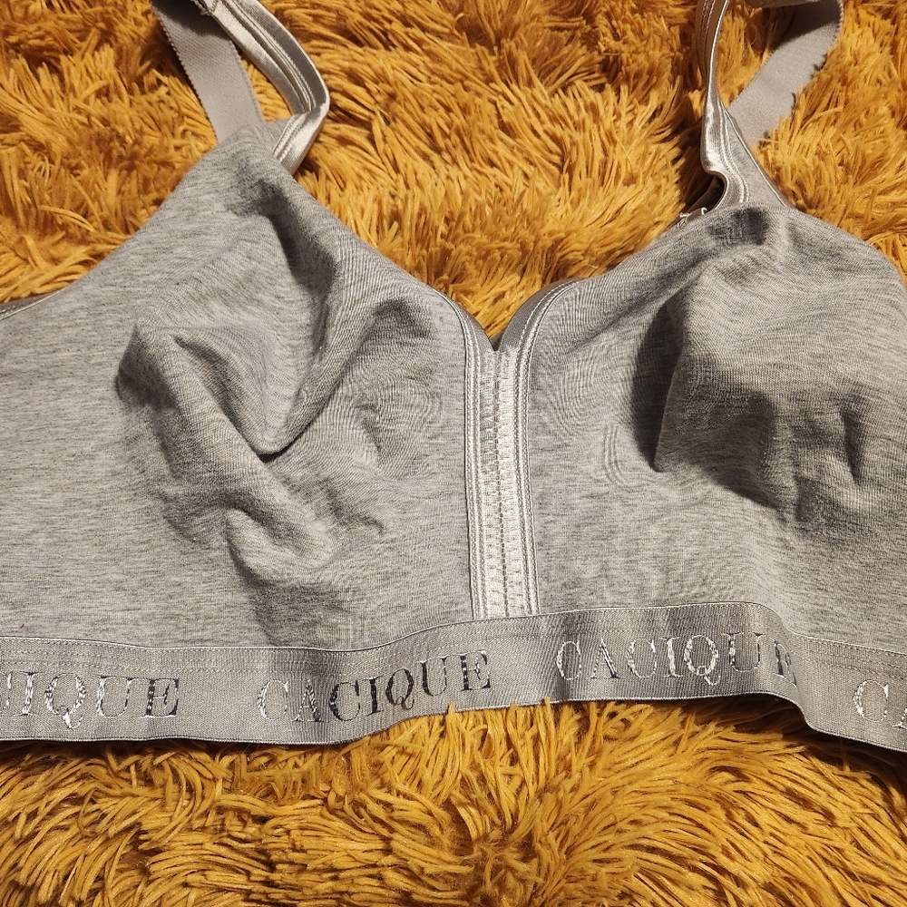 Cacique grey cotton bra